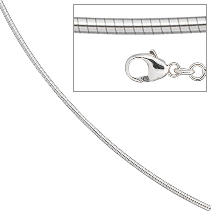 Halsreif 1.7mm 585 Weißgold rund 42cm