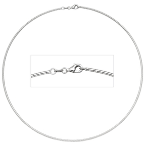 1.7mm Halsreif Reif Kette rund 585 Weißgold Gold 42cm Halsschmuck