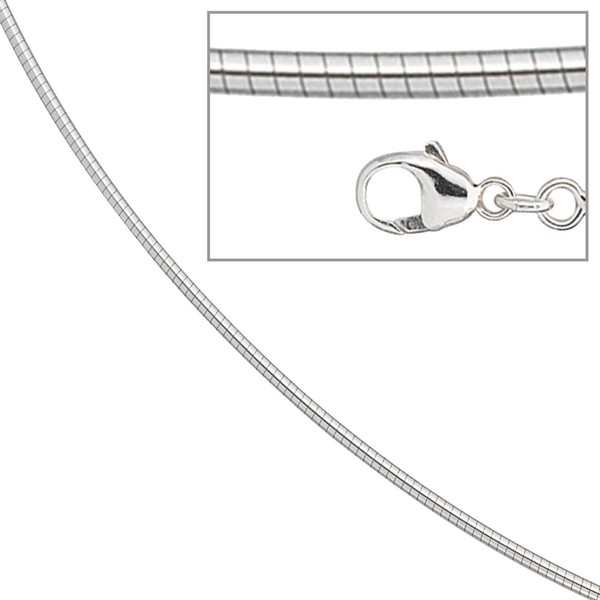 Halsreif 1.7mm 585 Weißgold rund 42cm