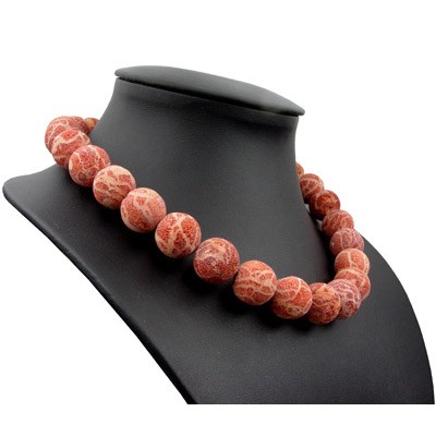 Kette aus echten Korallen rot-orange