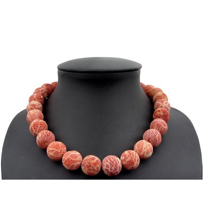Kette aus echten Korallen rot-orange