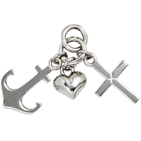 Anhänger Glaube Liebe Hoffnung 925 Silber Echtsilber Einhänger Unisex