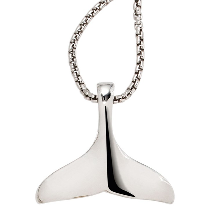 Walfischflosse Anhänger aus 925 Silber