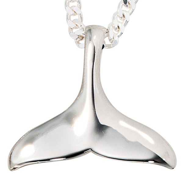 Walfischflosse Anhänger aus 925 Silber