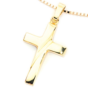 Anhänger Kreuzanhänger edles Kreuz aus 333 Gold Gelbgold Halsschmuck Unisex