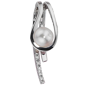 Anhänger aus Perle & Diamanten Brillanten 585 Weißgold Halsschmuck Damen