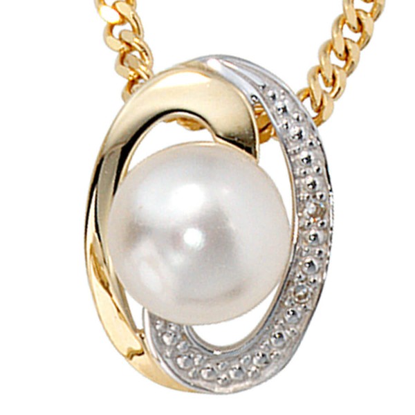 Anhänger Perle und Brillanten 585 Gold