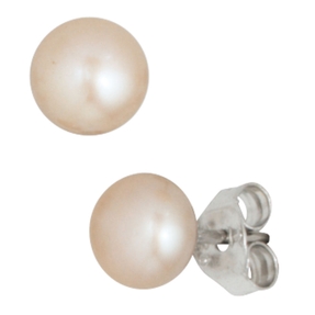 Ohrstecker Zuchtperlen 925 Silber Sterlingsilber rosé Ohrschmuck Damen