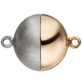 Schließe Magnet-Schließe aus 585 Weißgold & Rotgold Goldverschluss Damen