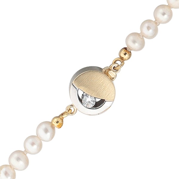 Verschluss mit 2 Zirkonia 333 Gelbgold