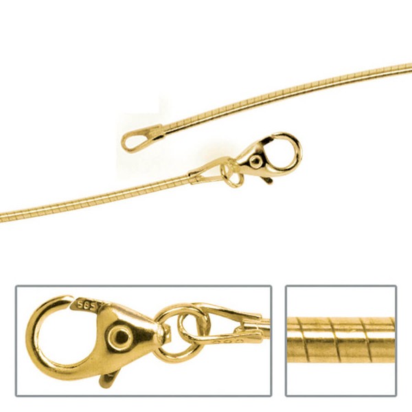 Halsreif 1.1mm 585 Gold 50cm