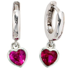 Creolen Ohrschmuck Zirkonia 925 Silber Sterlingsilber Kinder Silberohrringe