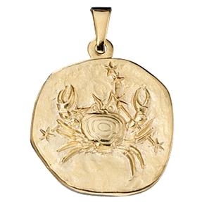 Sternzeichen Krebs - Anhänger aus 333 Gold Gelbgold Halsschmuck Unisex Sternzeichen Krebs - Anhänger aus 333 Gold Gelbgold Halsschmuck Unisex