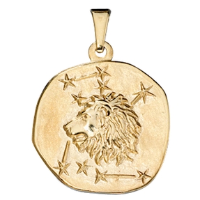 Sternzeichen Löwe - Anhänger aus 333 Gold Gelbgold Halsschmuck Unisex