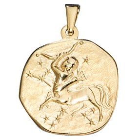 Sternzeichen Schütze - Anhänger aus 333 Gold Gelbgold Halsschmuck Unisex