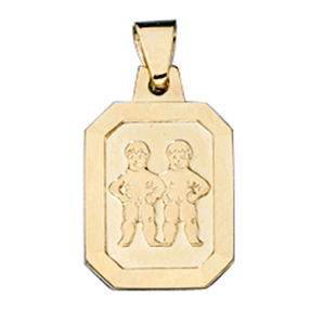 Sternzeichen Zwilling Zwillinge - Anhänger 333 Gelbgold Halsschmuck Unisex