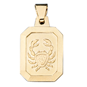 Sternzeichen Krebs - Goldanhänger Anhänger 333 Gold Halsschmuck Unisex