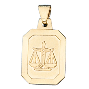 Sternzeichen Waage - Goldanhänger Anhänger 333 Gold Halsschmuck Unisex