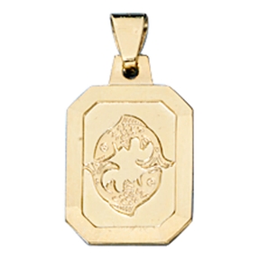 Sternzeichen Fische - Goldanhänger Anhänger 333 Gold Halsschmuck Unisex