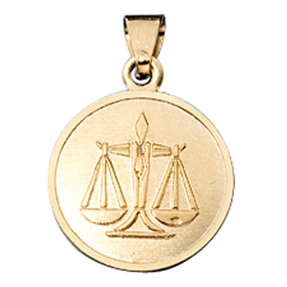 Waage - Ketten Anhänger Goldanhänger 333 Gold rund Halsschmuck Unisex Waage - Ketten Anhänger Goldanhänger 333 Gold rund Halsschmuck Unisex