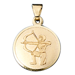 Schütze - Ketten Anhänger Goldanhänger 333 Gold rund Halsschmuck Unisex