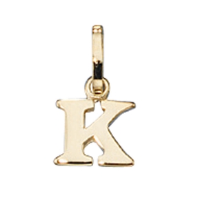 Buchstabe " K " Ketten Anhänger Goldanhänger 333 Gold Einhänger Unisex