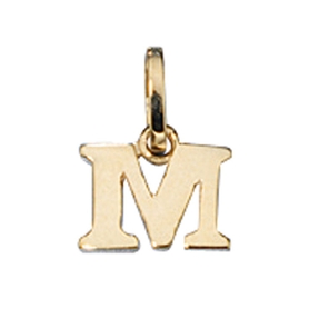 Buchstabe " M " Ketten Anhänger Goldanhänger 333 Gold Einhänger Unisex
