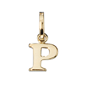 Buchstabe " P " Ketten Anhänger Goldanhänger 333 Gelbgold Einhänger Unisex