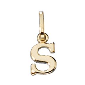 Buchstabe " S " Ketten Anhänger Goldanhänger 333 Gelbgold Einhänger Unisex