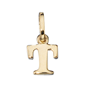 Buchstabe " T " Ketten Anhänger Goldanhänger 333 Gold Einhänger Unisex