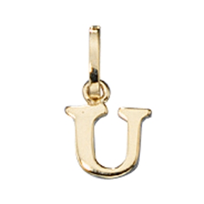 Buchstabe " U " Ketten Anhänger Goldanhänger 333 Gold Einhänger Unisex Buchstabe " U " Ketten Anhänger Goldanhänger 333 Gold Einhänger Unisex