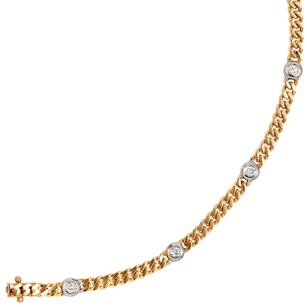 Armband mit 6 Diamanten 585 Gold