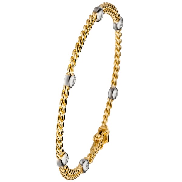 Armband mit 6 Diamanten 585 Gold