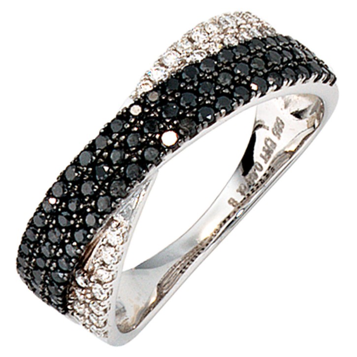 Ring mit 100 Brillanten 585 Weißgold