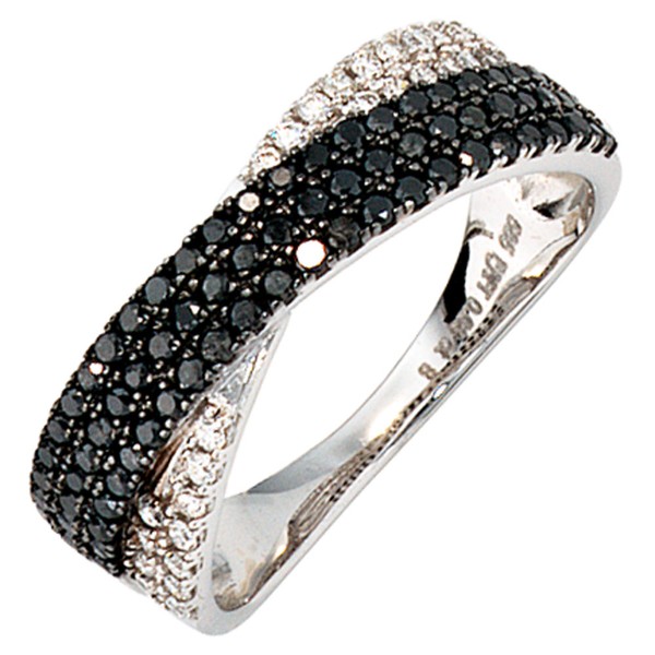 Ring mit 100 Brillanten 585 Weißgold