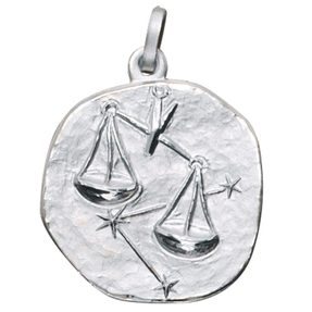 Sternzeichen Waage - Anhänger aus 925 Echt Silber Sterlingsilber Halsschmuck