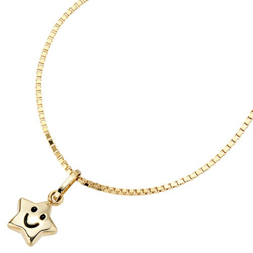 Anhänger Stern mit Gesicht 333 Gold
