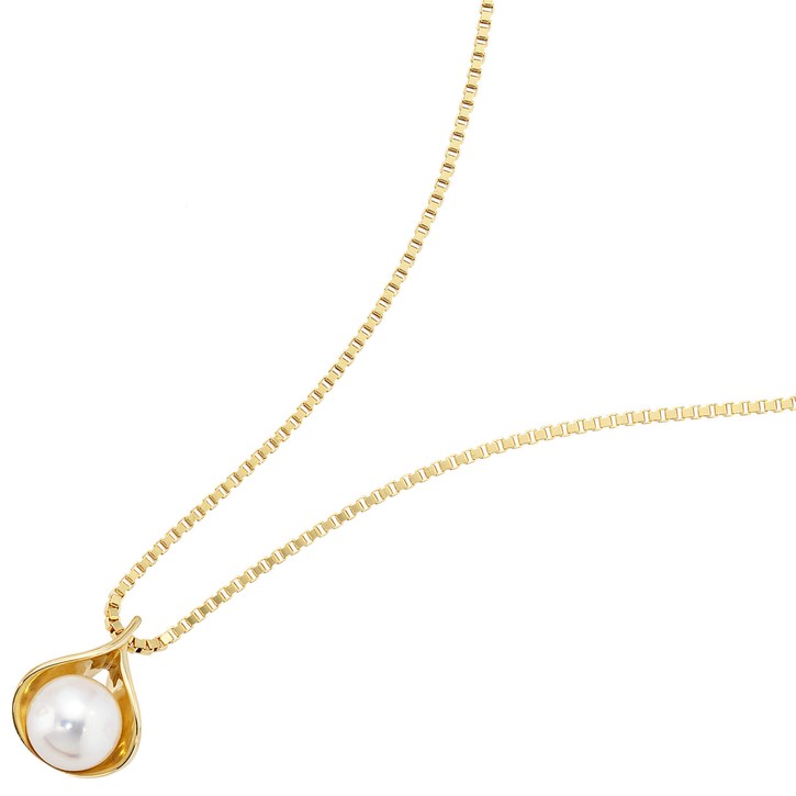 Anhänger aus 585 Gelbgold mit Süßwasser-Perle