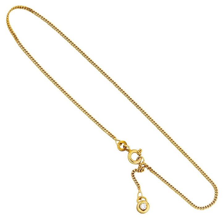 Fußkettchen mit Zirkonia 333 Gold