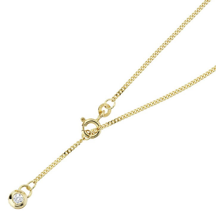 Fußkettchen mit Zirkonia 333 Gold