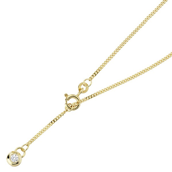 Fußkettchen mit Zirkonia 333 Gold