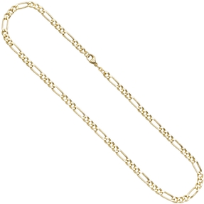 Figarokette Kette Collier Halsschmuck aus 333 Gold Gelbgold 42cm Damen
