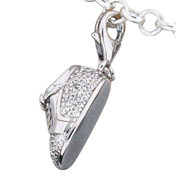 Einhänger Babyschuh mit Zirkonia 925 Silber