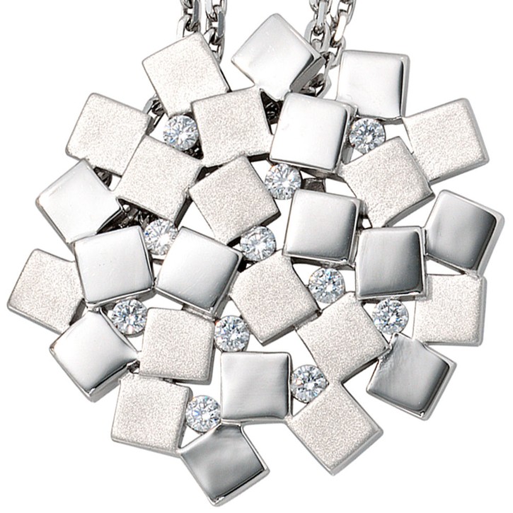 Anhänger mit 10 Zirkonia 925 Silber