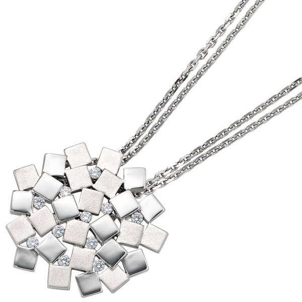 Anhänger mit 10 Zirkonia 925 Silber