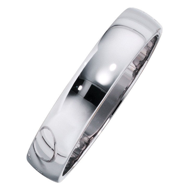 Armreif aus 925 Silber rhodiniert oval
