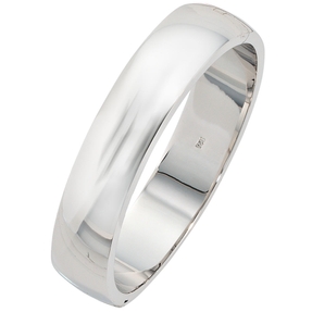 Armband Armreif aus 925 Silber oval rhodiniert Armschmuck glänzend Breite 14,9mm