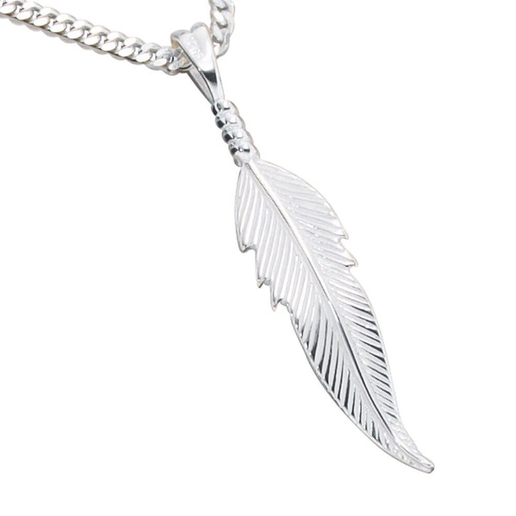 Feder Anhänger aus 925 Sterlingsilber