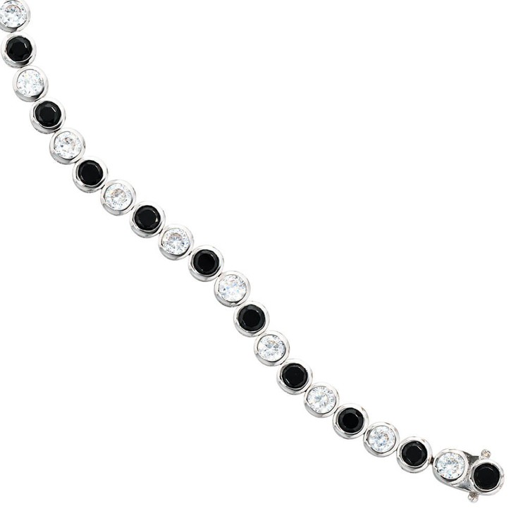 Armband mit Zirkonia 925 Silber 19 cm