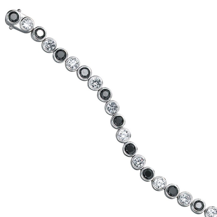 Armband mit Zirkonia 925 Silber 19 cm